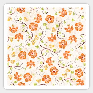 Orange Flowers Sticker